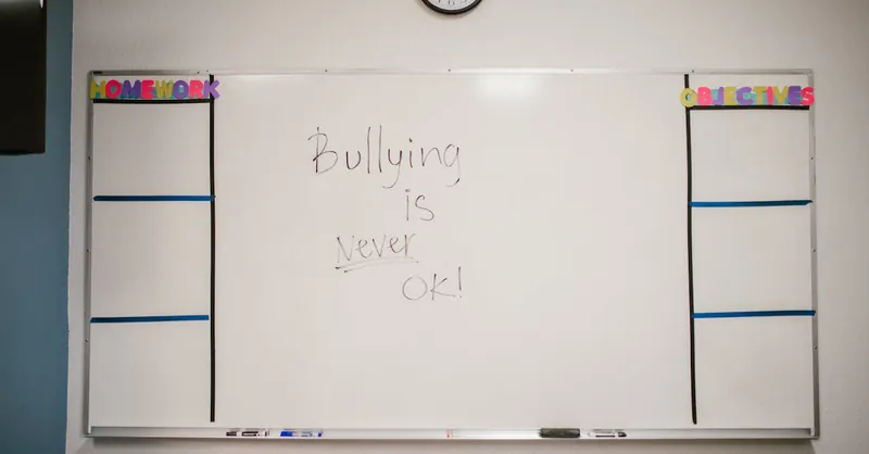 Whiteboard in classroom with 